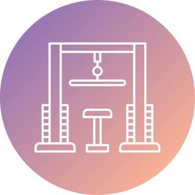 Spor salonu. Web simgesi vektör illüstrasyonu 