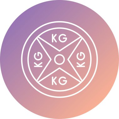 Spor salonu. Web simgesi vektör illüstrasyonu 