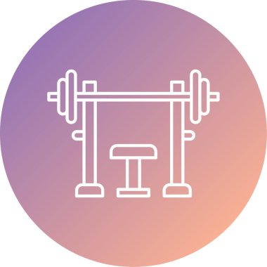 Spor salonu. Web simgesi vektör illüstrasyonu 