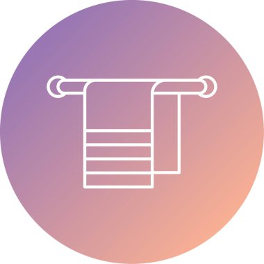 Havlu simgesinin vektör illüstrasyonu