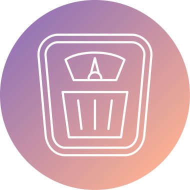 Ağırlık ölçek vektör satırı simgesi