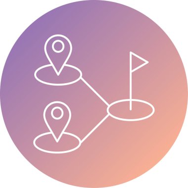 konum. Web simgesi basit illüstrasyon