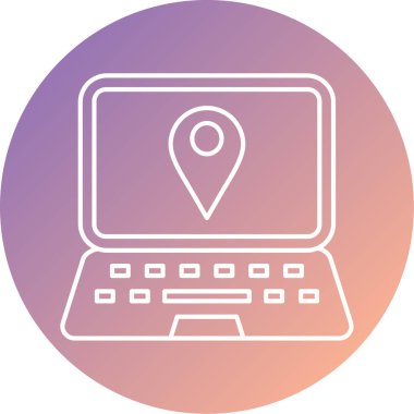 Vektör konumu simge illüstrasyonu