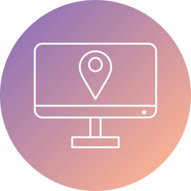 Modern bilgisayar simgesinin vektör illüstrasyonu