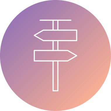 Yönün vektör illüstrasyonu Simgesi