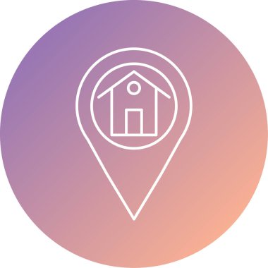 konum. Web simgesi basit illüstrasyon