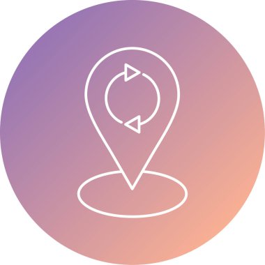 Vektör illüstrasyonu, konum simgesi biçimi