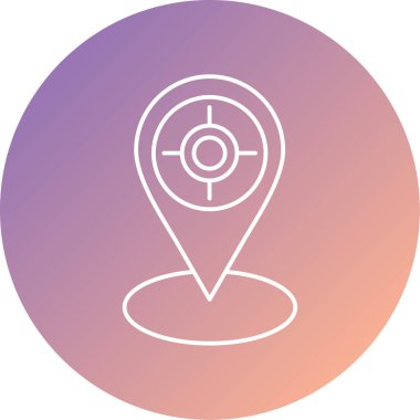 gps konum vektör illüstrasyon simgesi