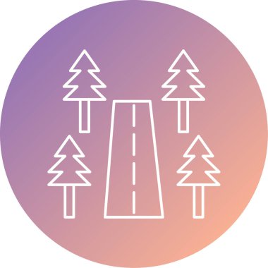 Yol simgesi, vektör illüstrasyonu