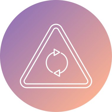 Yol işareti simgesinin vektör illüstrasyonu