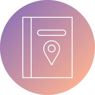 Yer imi satır vektör simgesi