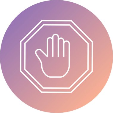 Bir dur simgesinin vektör illüstrasyonu