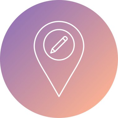 Pin konumu. Web simgesi