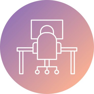 Bilgisayar simgesinin vektör illüstrasyonu