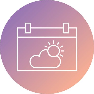 Benzersiz güneş ikonu vektör illüstrasyonu