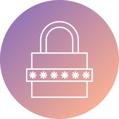 Kilit simgesinin vektör illüstrasyonu