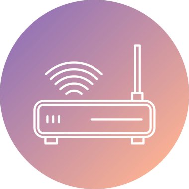 WiFi yönlendirici kutsal kişilerin resmi, vektör çizim