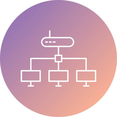 ağ vektörü simgesi modern basit illüstrasyon