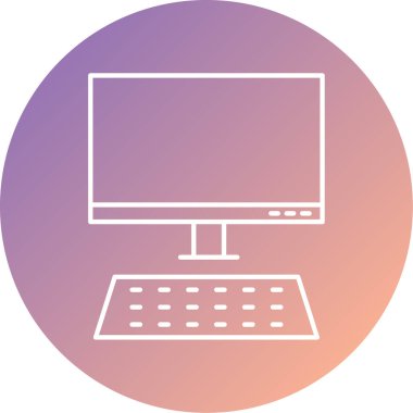 Bilgisayar. Web simgesi basit illüstrasyon