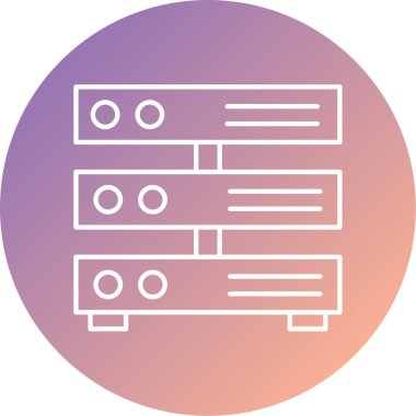 veritabanı. Web simgesi basit illüstrasyon