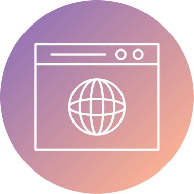 tarayıcı pencere simgesi vektör illüstrasyonu