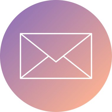 posta vektör glyph ince çizgi simgesi