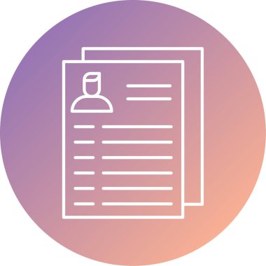 Bir özgeçmiş simgesinin vektör illüstrasyonu