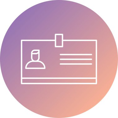 ID kart vektör simgesi modern basit tasarım