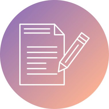 Belge. Web simgesi vektör illüstrasyonu