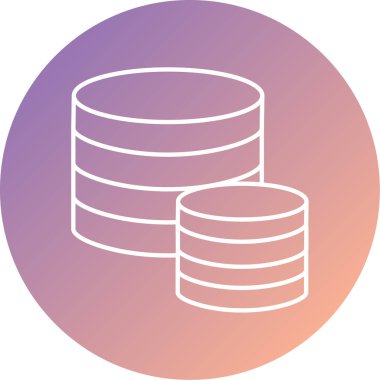 veritabanı. Web simgesi vektör illüstrasyonu