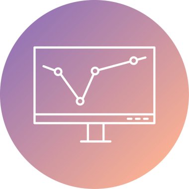 vektör lcd simgesi illüstrasyonu