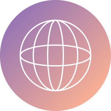 dünya simgesi, vektör illüstrasyonu