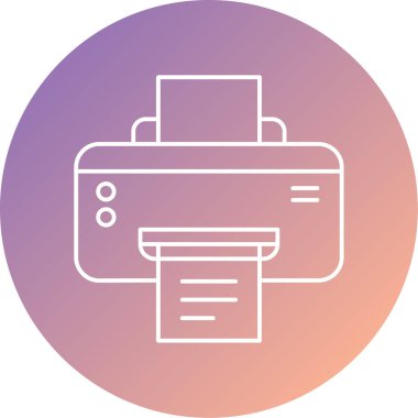 Modern yazıcı simgesinin vektör illüstrasyonu