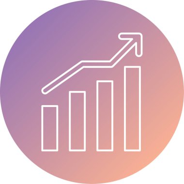 İş büyüme satırı vektör simgesi