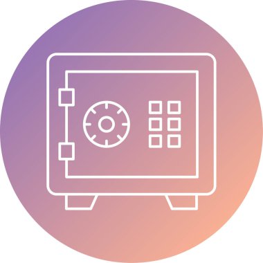 Modern güvenlik simgesinin vektör illüstrasyonu