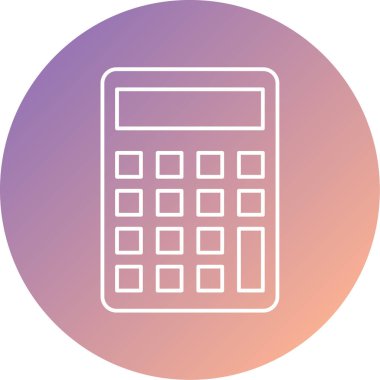 hesap makinesi simgesi vektör illüstrasyonu