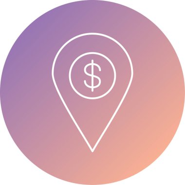 Vektör illüstrasyonu, konum simgesi biçimi