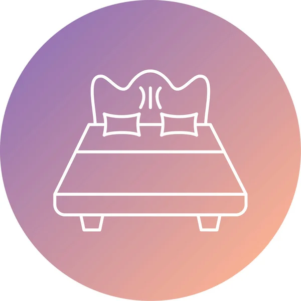 Cama Icono Vector Símbolo Signo — Vector de stock