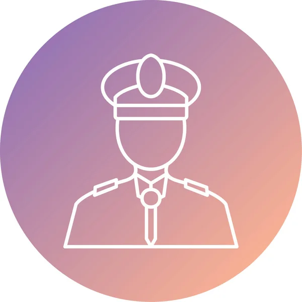 Illustration Vectorielle Icône Police — Image vectorielle