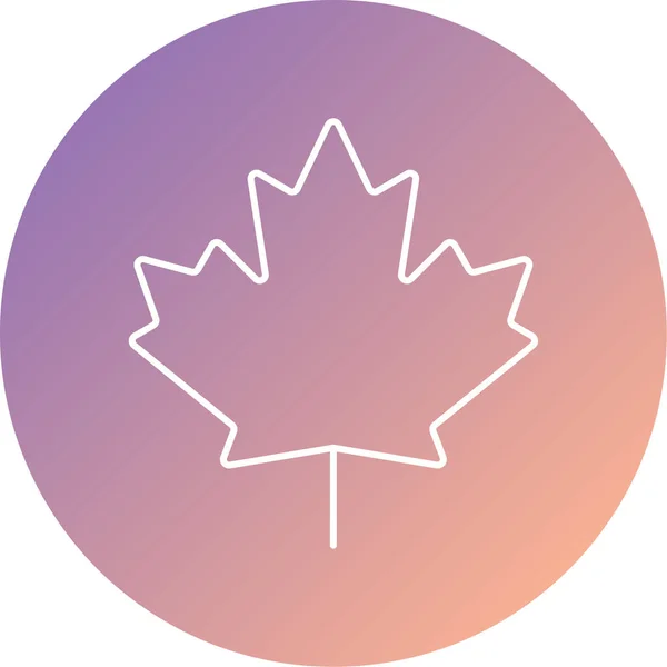 Unique Maple Leaf Vector Illustration Icon — Archivo Imágenes Vectoriales