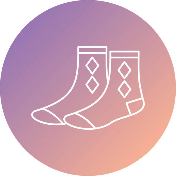 Unique Socks Web Icon White Background — Vector de stock