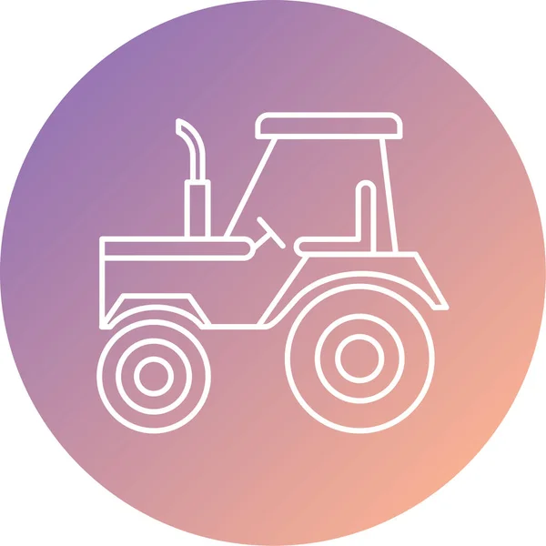 Illustration Vector Graphic Tractor Icon — Stock Vector