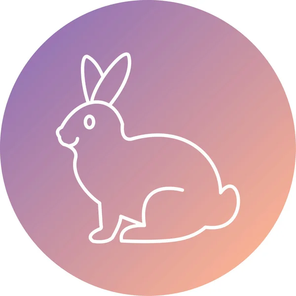Векторная Иллюстрация Иконки Кролика — стоковый вектор