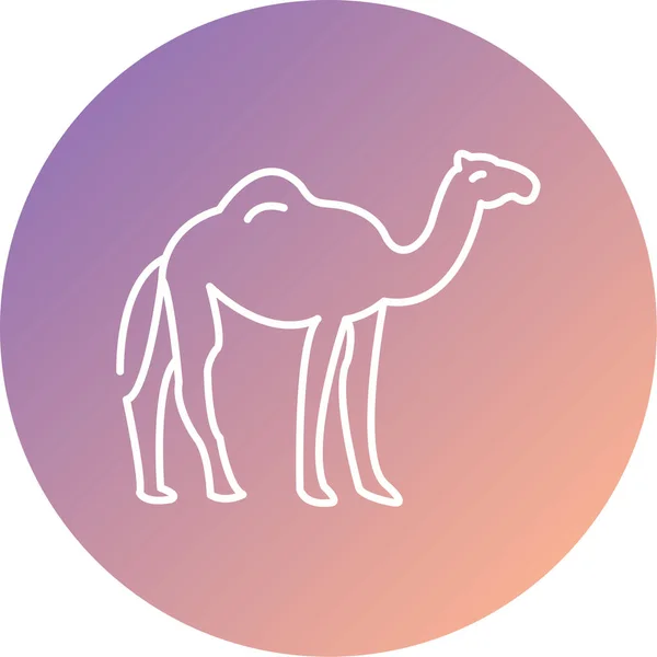 Camel Icono Vector Ilustración — Vector de stock