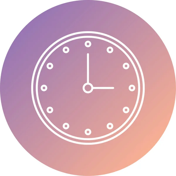 Reloj Icono Web Ilustración Simple — Archivo Imágenes Vectoriales