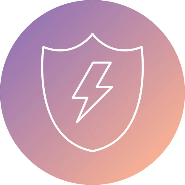 Unique Shield Vector Line Web Icon — Stockvector