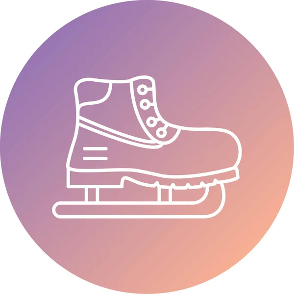 Gelo Skate Ícone Vetor Ilustração — Vetor de Stock