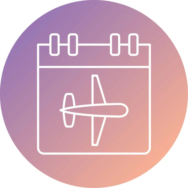Vector Icon Airport Airplane Flight — Stockvektor