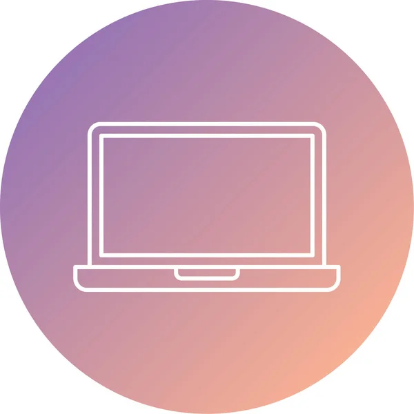 Laptop Web Icon Simple Illustration — Vettoriale Stock