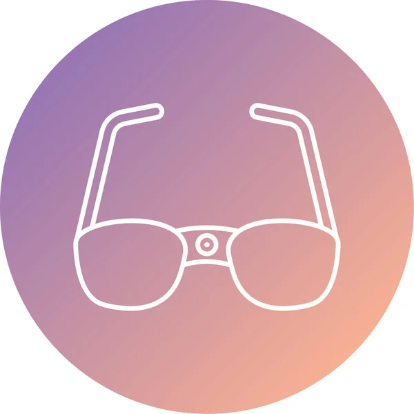 Gafas Icono Web Ilustración Simple — Vector de stock